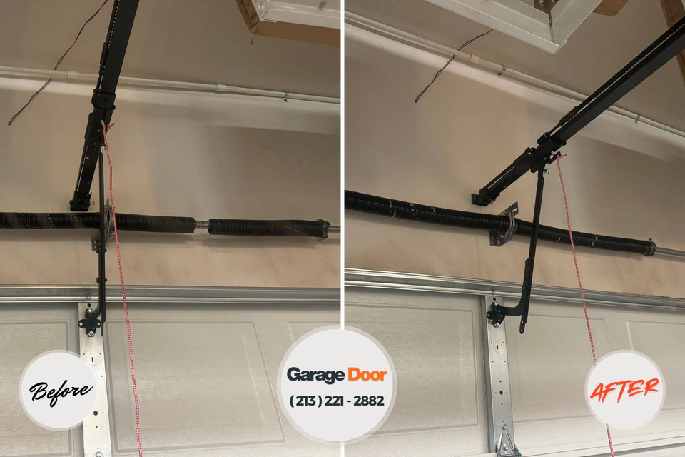 Before and after: garage door repair Madison, NJ